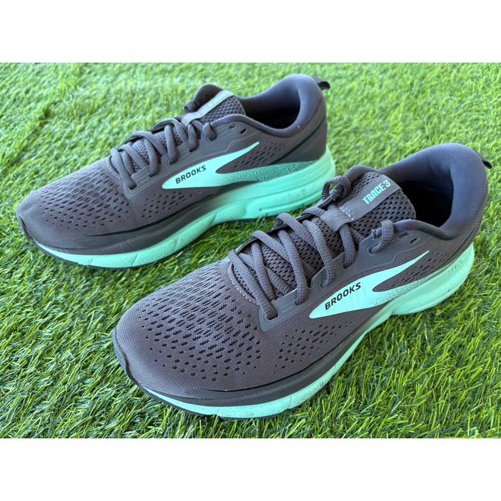 Brooks Trace 3 Womens Size 9 Mens 7.5 Running Shoes Ebony Yucca 1204011B094